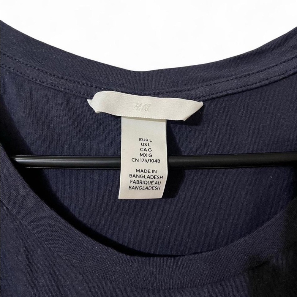 H&M Dark Blue Short Sleeve T-shirt - Picture 3 of 3